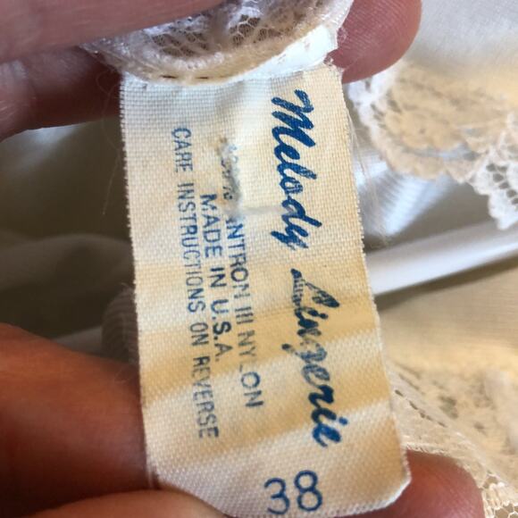 American Vintage Melody Lingerie full slip with lace in white size 38 - Picture 12 of 15